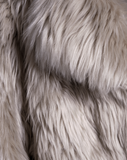 COOL POP - Pelliccia in faux fur Cool Grey a pelo lungo