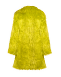 PUFFY POP - Pelliccia voluminosa in faux fur Lime