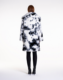 CURLY POP - Cappotto in faux fur white/black