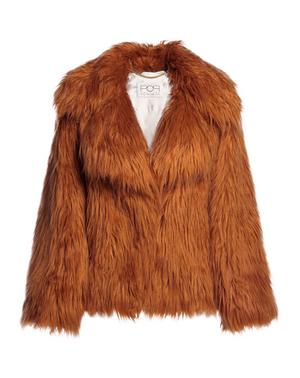 COOL POP - Pelliccia Voluminosa In Faux Fur Orange