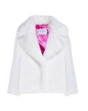 COOL POP - Pelliccia in faux fur white a pelo lungo