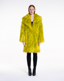 PUFFY POP - Pelliccia voluminosa in faux fur Lime