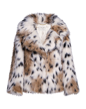 COOL POP - Pelliccia in faux fur leopardato a pelo lungo