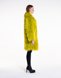 PUFFY POP - Pelliccia voluminosa in faux fur Lime