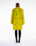 PUFFY POP - Pelliccia voluminosa in faux fur Lime