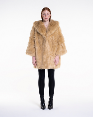 ALLOVER THE POP Personalizzato - Pelliccia oversize con cappuccio in faux fur