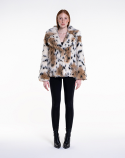 COOL POP - Pelliccia in faux fur leopardato a pelo lungo