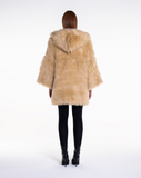 ALLOVER THE POP - oversize con cappuccio Beige