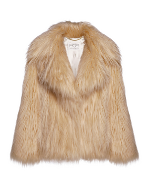 COOL POP - Pelliccia Voluminosa In Faux Fur Burro