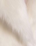 TEDDY POP MIDI - Pelliccia in faux fur white a pelo lungo