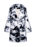 CURLY POP - Cappotto in faux fur white/black