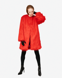 POPPY POP - Pelliccia in faux fur Bright Red