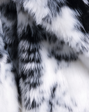 CURLY POP - Cappotto in faux fur white/black