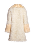 CURLY POP MIX - Cappotto in faux fur Burro