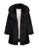 PUFFY POP - Pelliccia voluminosa in faux fur Black