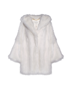 ALLOVER THE POP - oversize con cappuccio bianco